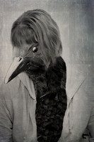 Anthropomorphic portrait photograph, Raven woman