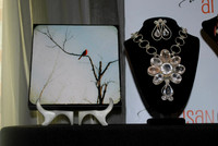 Cardinal Photograph display, Necklace, Celebrity Gift Lounge