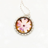 Bottlecap Photo Pendant - Flower