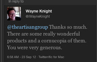 celebrity tweets about The Artisan Group at GBK Primetime Emmys Gift Lounge