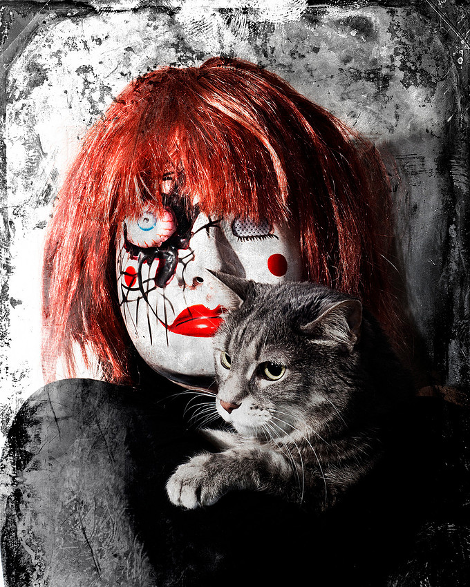 Doll Face Masked Portrait Halloween Photo
