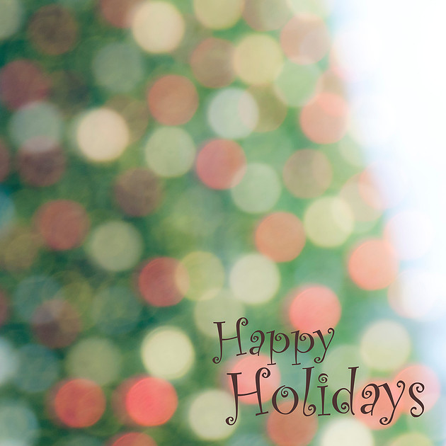 Christmas Tree Bokeh, Happy Holidays by The Shutterbug Eye Photography