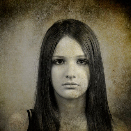 Sepia portrait photograph