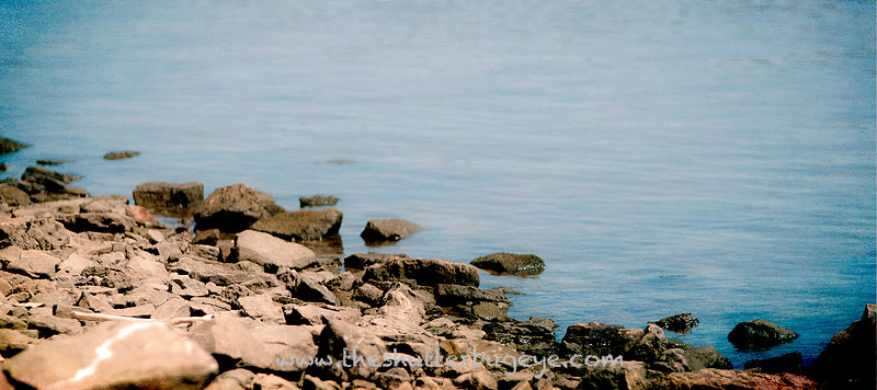 Photograph of water on a rocky beach
