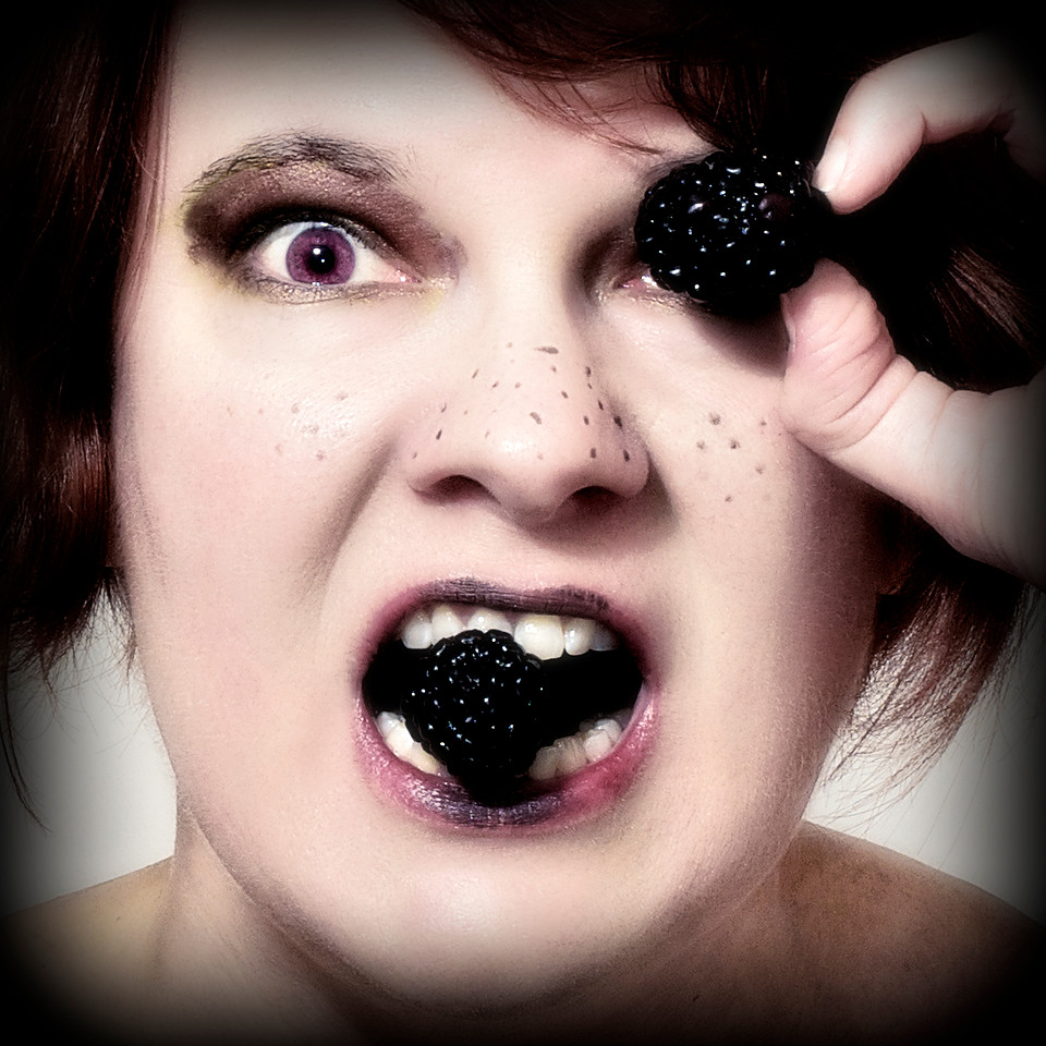 Fine art portrait with fruit