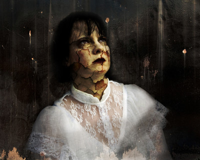 macabre Halloween zombie portrait photograph
