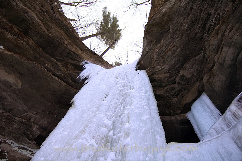 Surreal Nature Photo, Frozen Waterfall