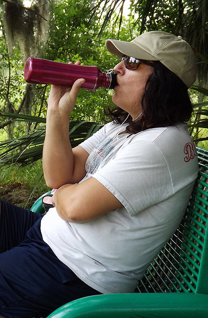 Self portrait, relaxing, outdoors
